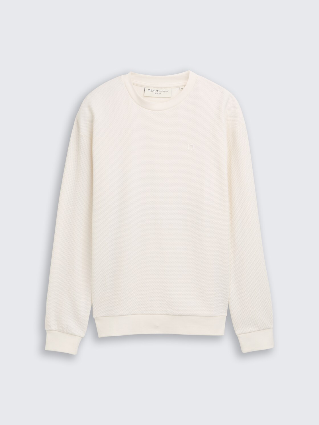 Sweatshirt aus Baumwolle - Wool White - Vorder-Produkt-Ansicht