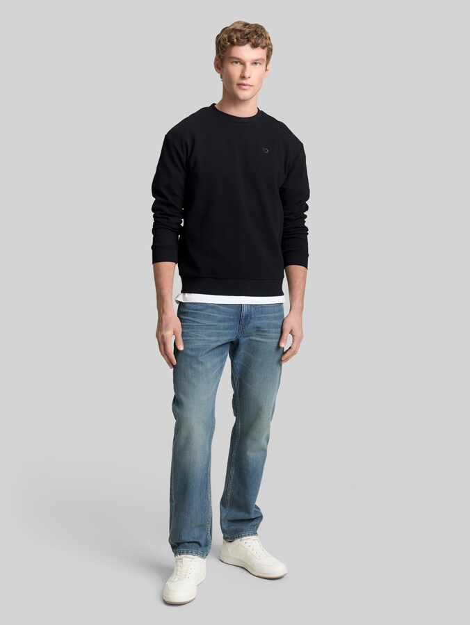 Sweatshirt aus Baumwolle von Denim Male, Black