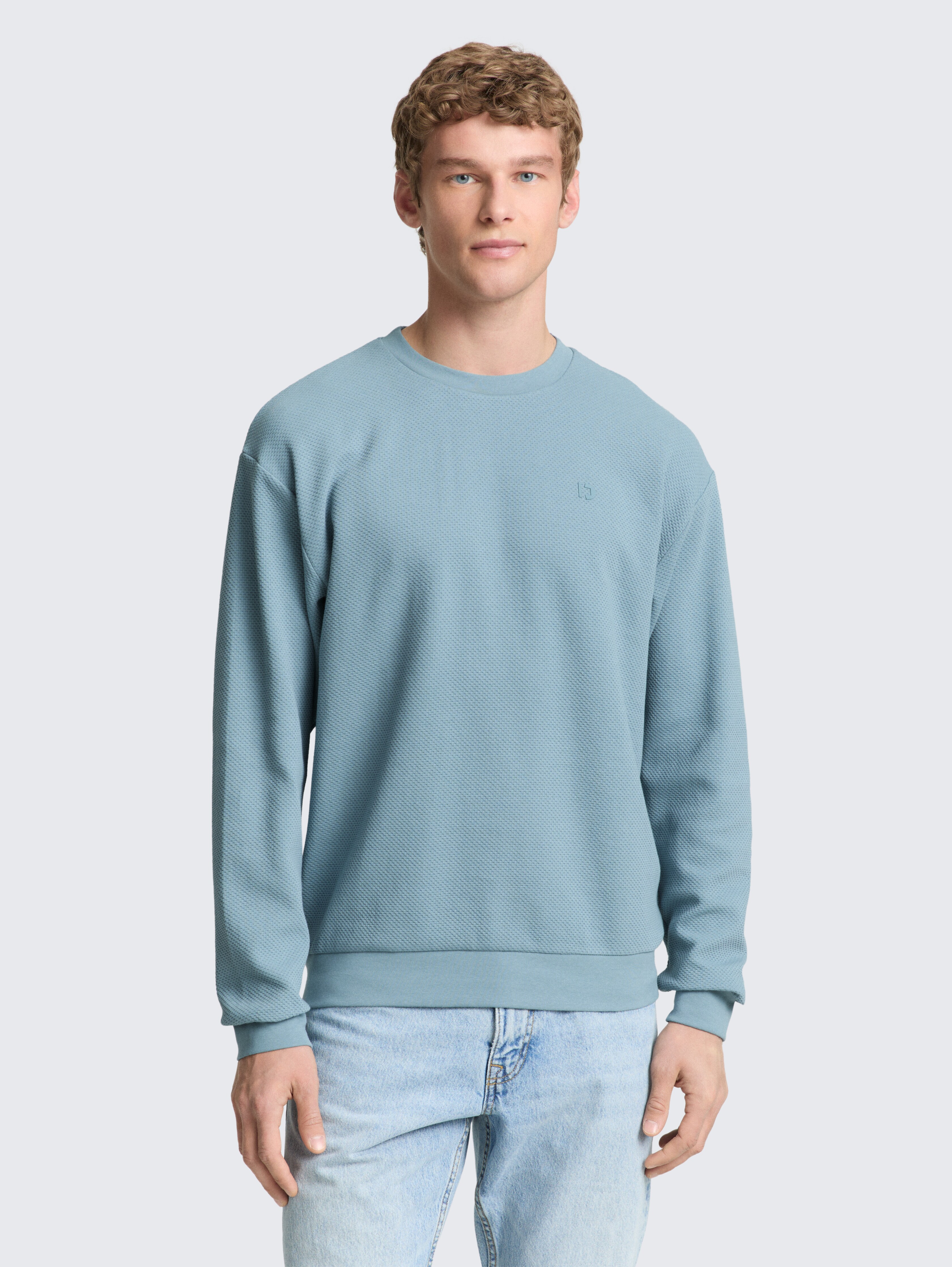 Sweatshirt aus Baumwolle von Denim Male, citadel blue