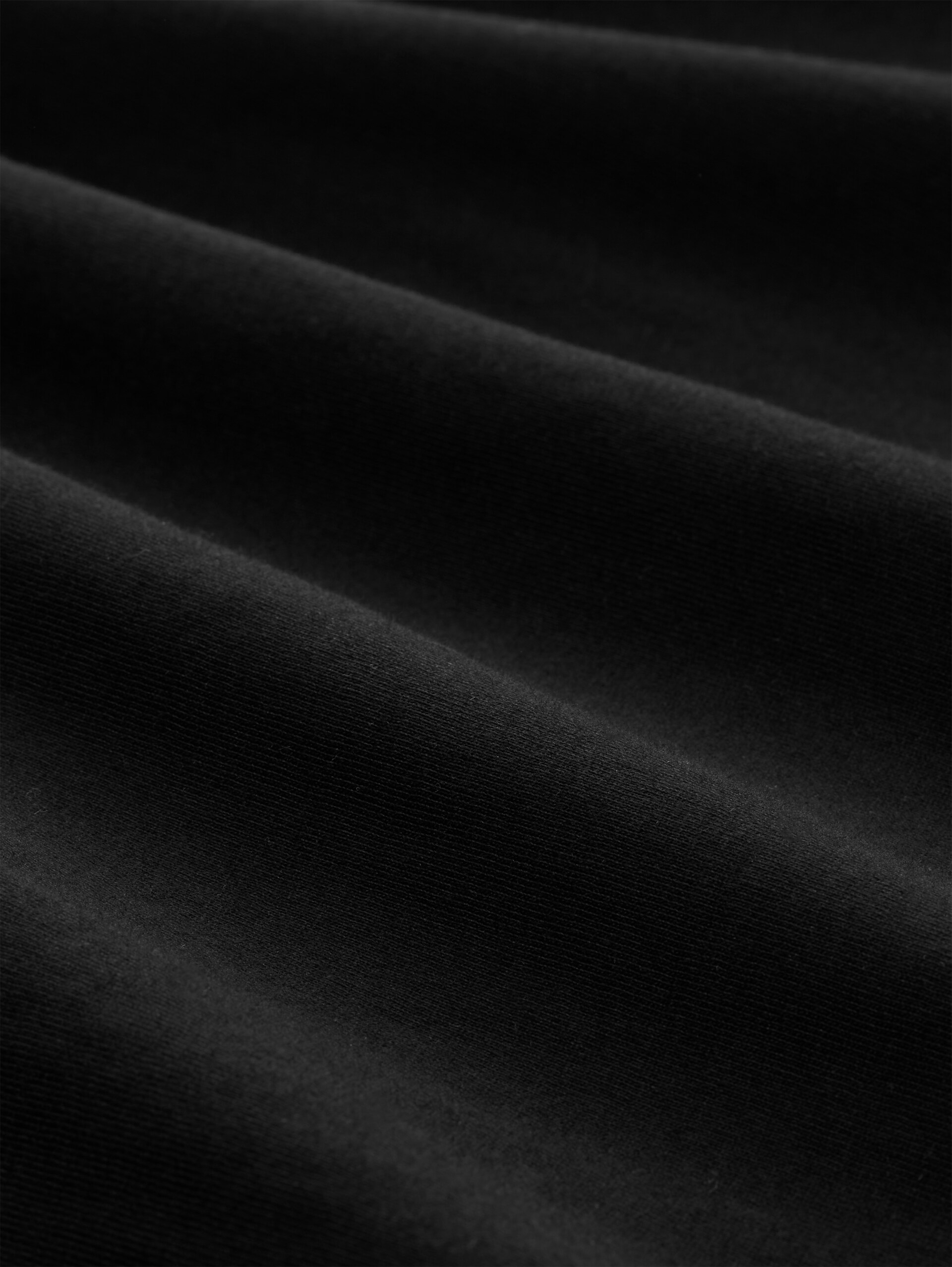 Relaxed Fit T-Shirt mit Print - Black - Material-Ansicht