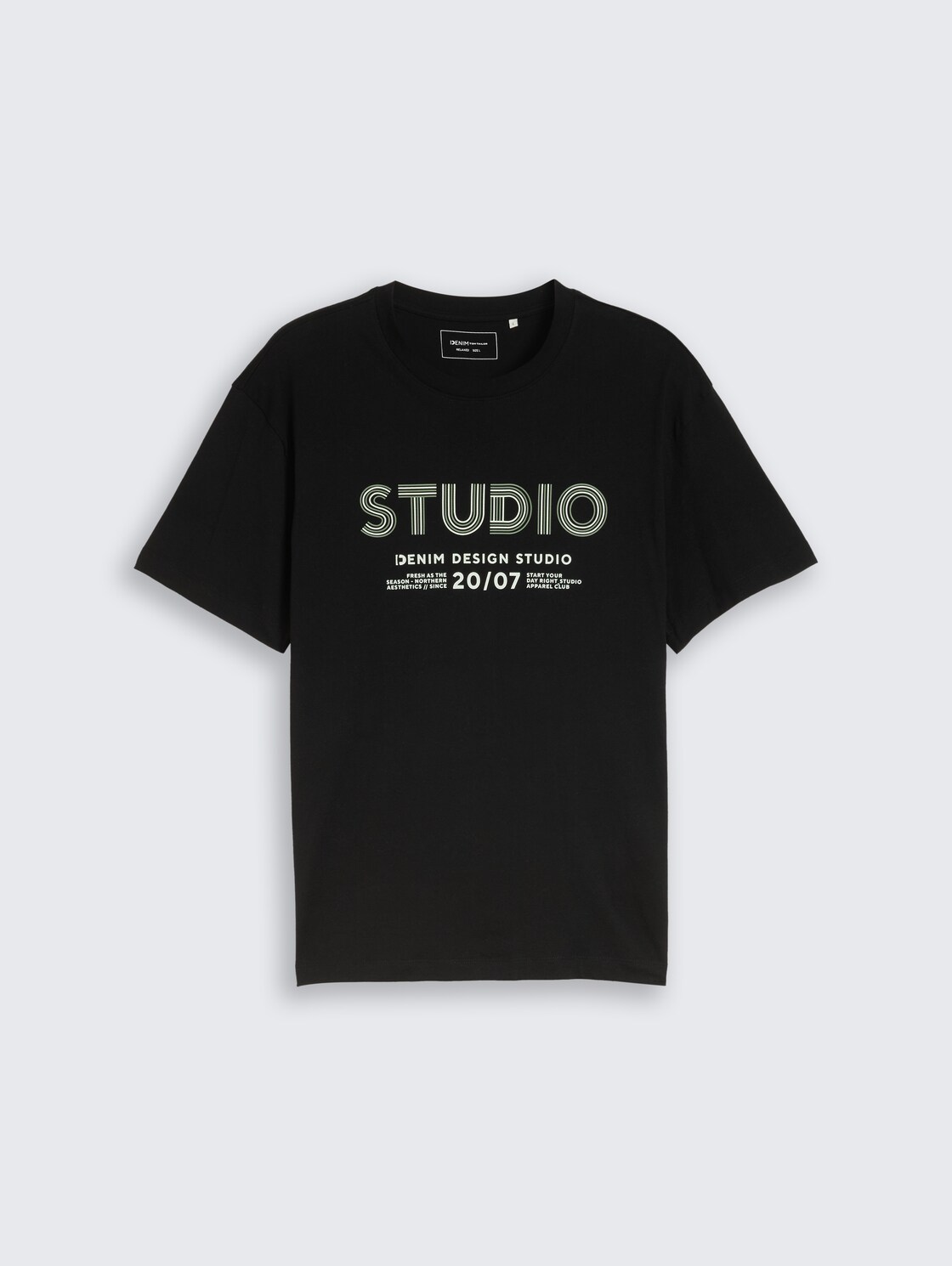 Relaxed Fit T-Shirt mit Print - Black - Vorder-Produkt-Ansicht