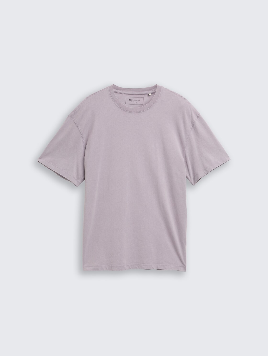 Relaxed Fit T-Shirt aus Baumwolle - soft lilac grey - Vorder-Produkt-Ansicht