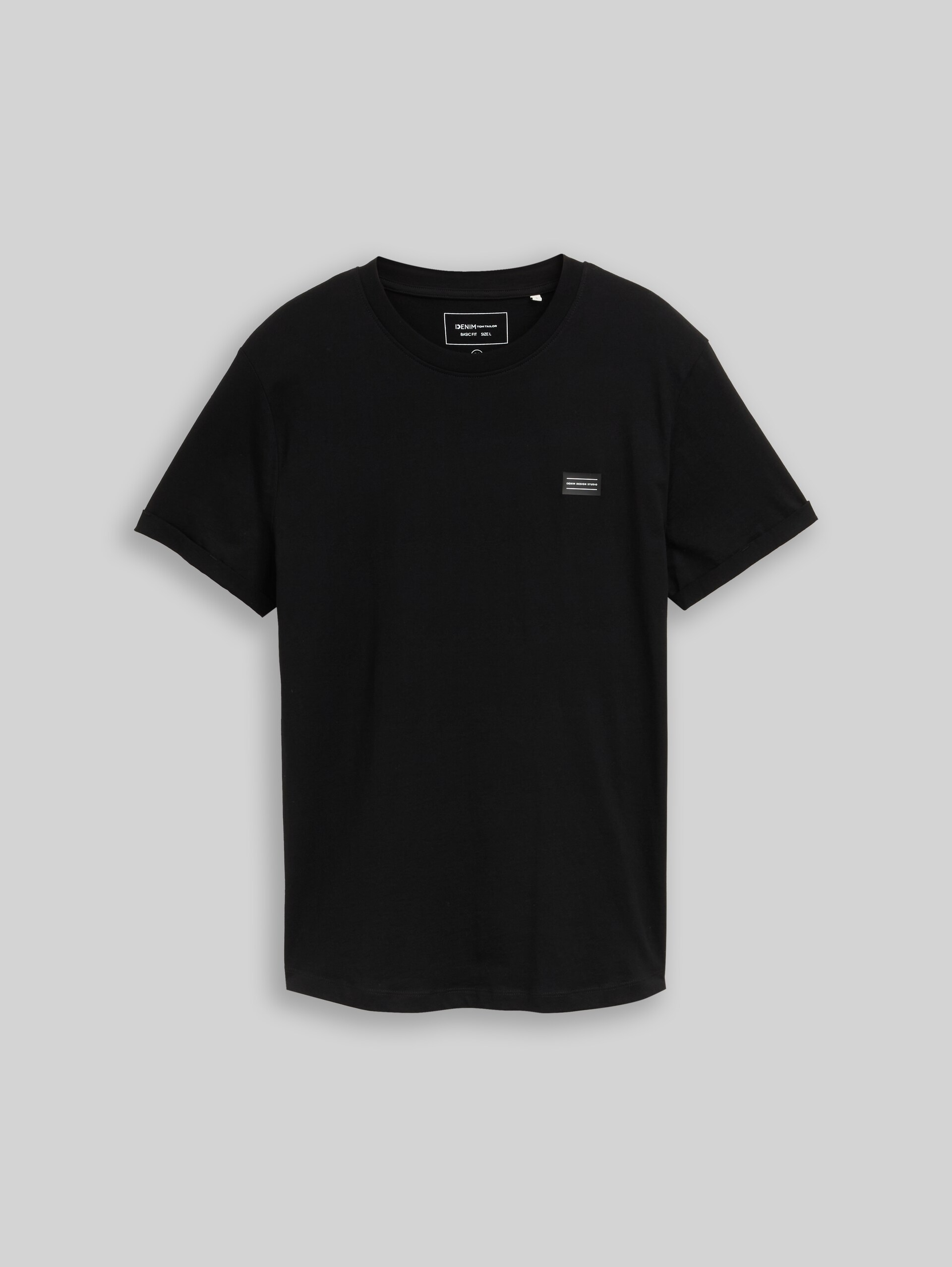Cotton T-shirt - Black - Front product view