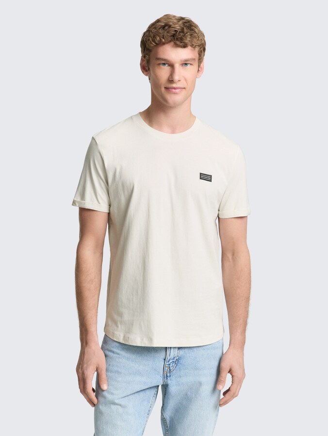 T-Shirt aus Baumwolle von Denim Male, greyish white