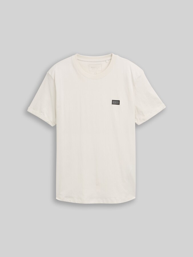 T-shirt van katoen door Denim Male, greyish white