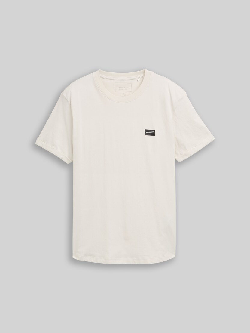 T-shirt van katoen door Denim Male, greyish white