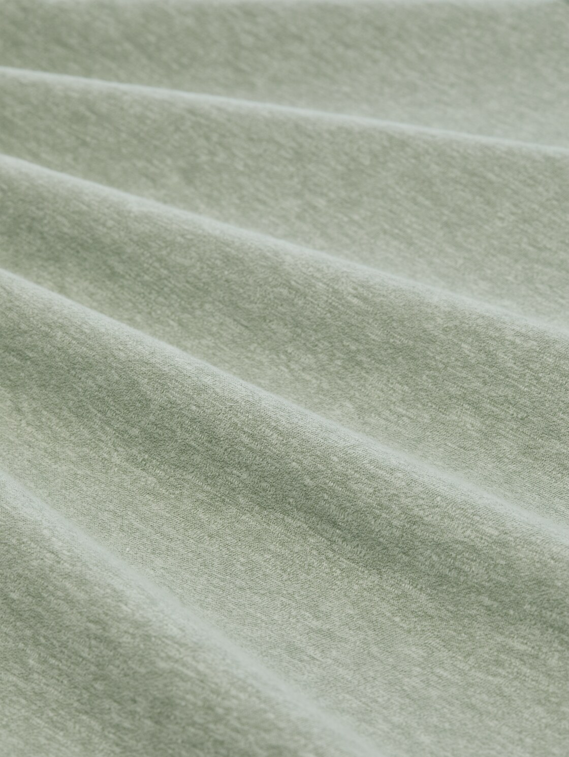 T-Shirt in Melange-Optik - frozen light mint melange - Material-Ansicht