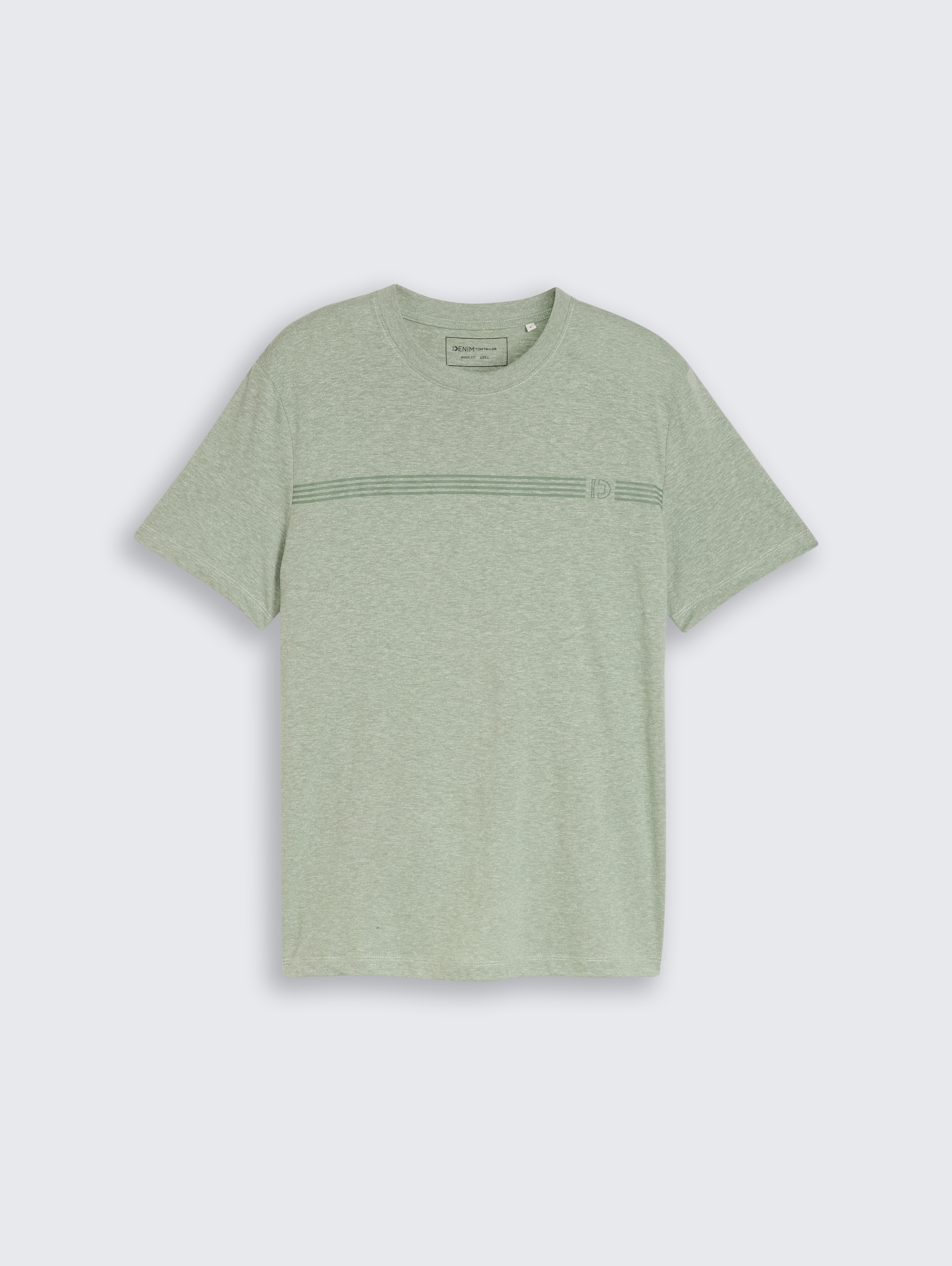T-shirt with a marl effect - frozen light mint melange - Front product view