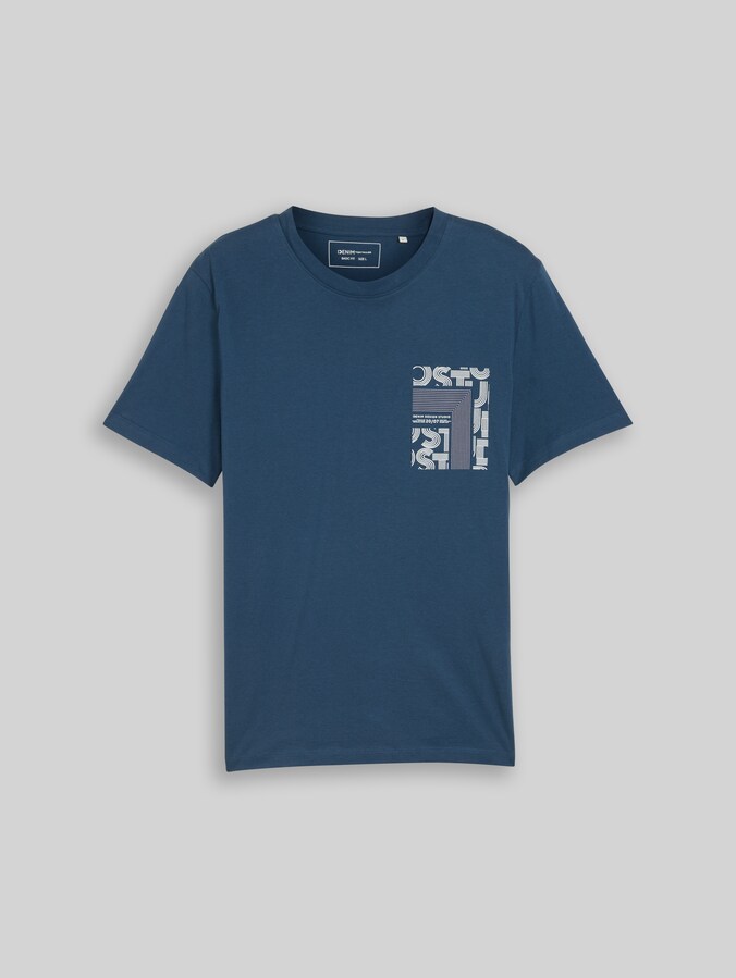 T-Shirt mit Print von Denim Male, nighttime blue
