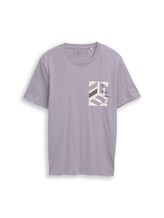 Sélectionné, T-shirt avec imprimé par Tom Tailor, gris