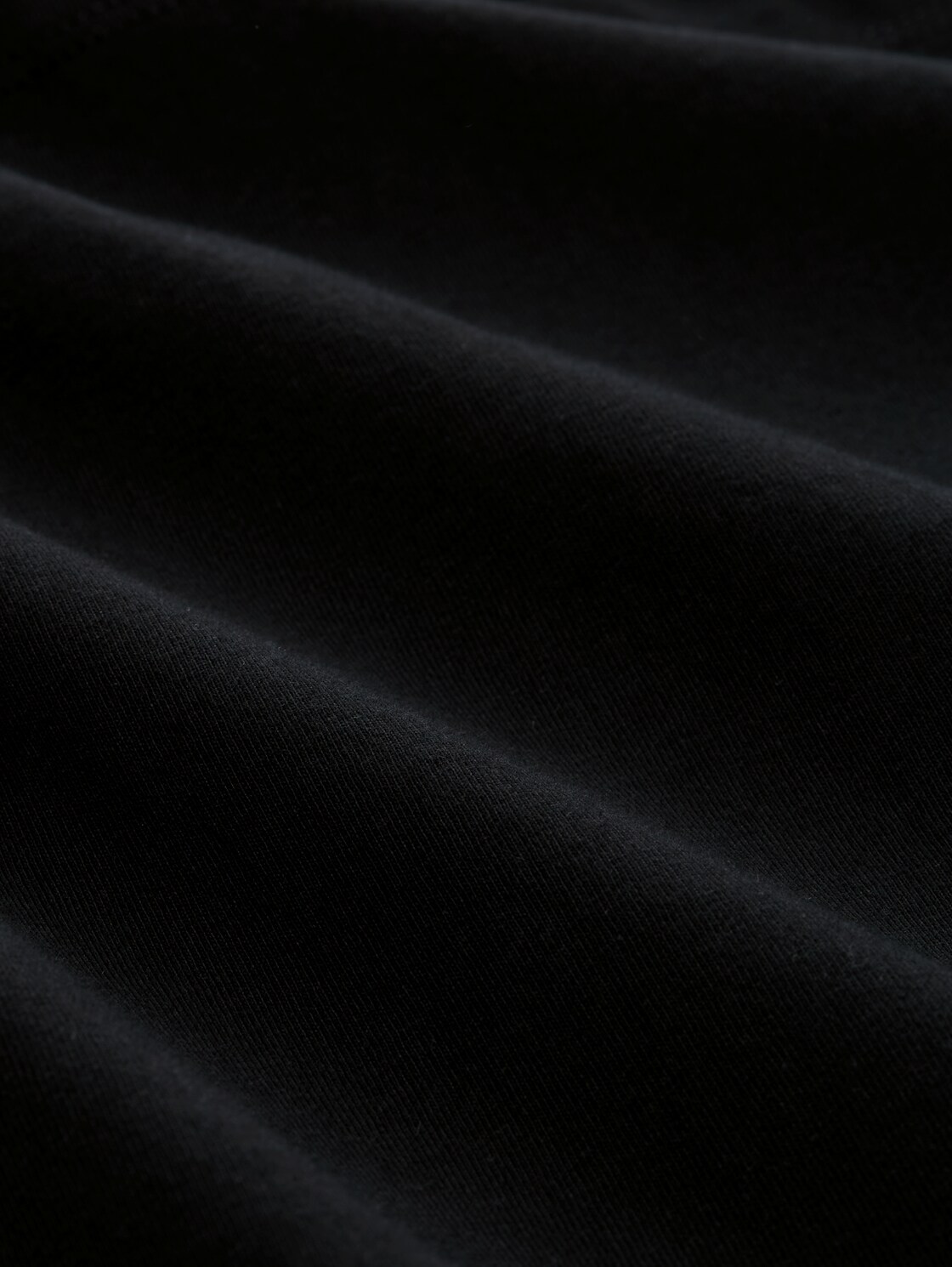 Relaxed Fit T-Shirt mit Brusttasche - Black - Material-Ansicht