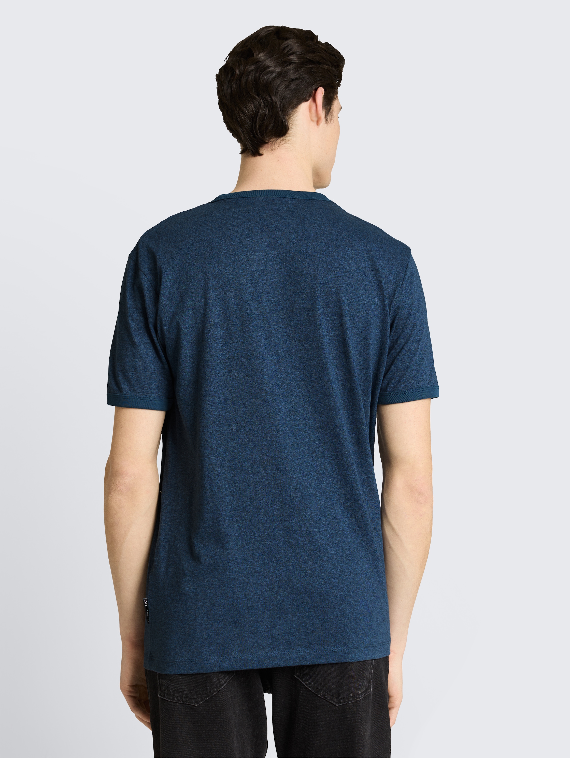T-shirt with a marl effect - nighttime_blue_melange - 