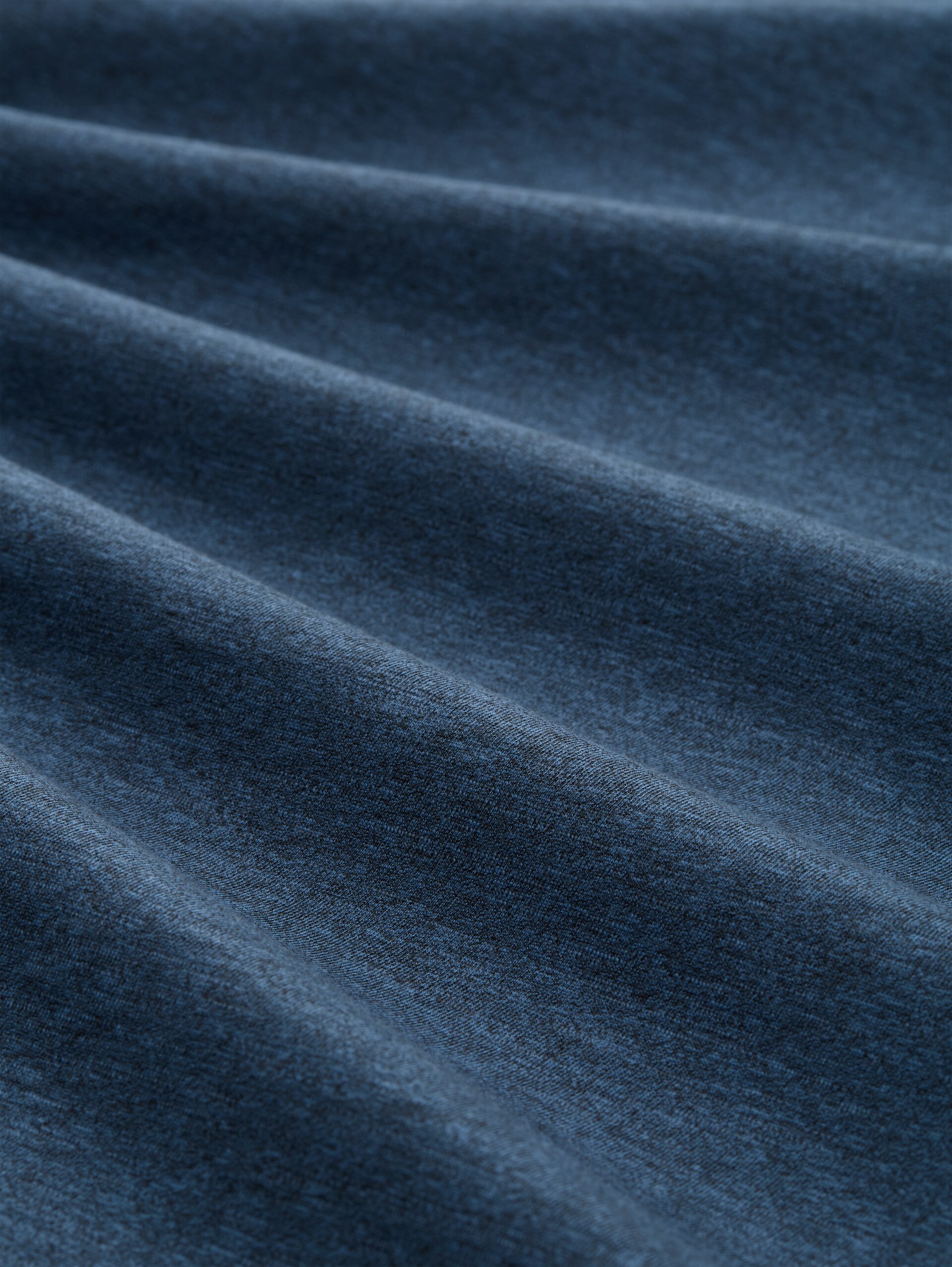 T-Shirt in Melange-Optik - nighttime blue melange - Material-Ansicht