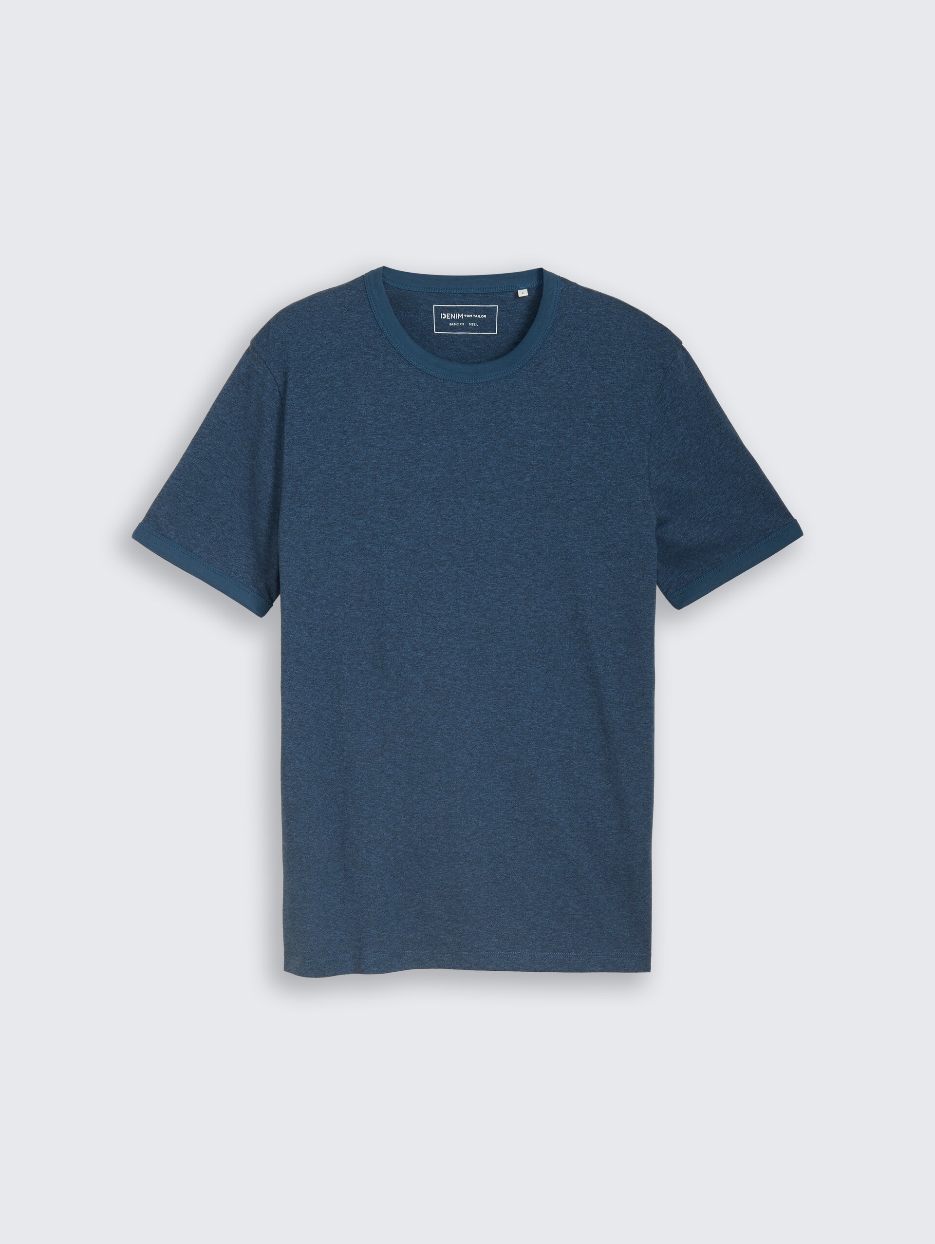 T-Shirt in Melange-Optik - nighttime blue melange - Vorder-Produkt-Ansicht