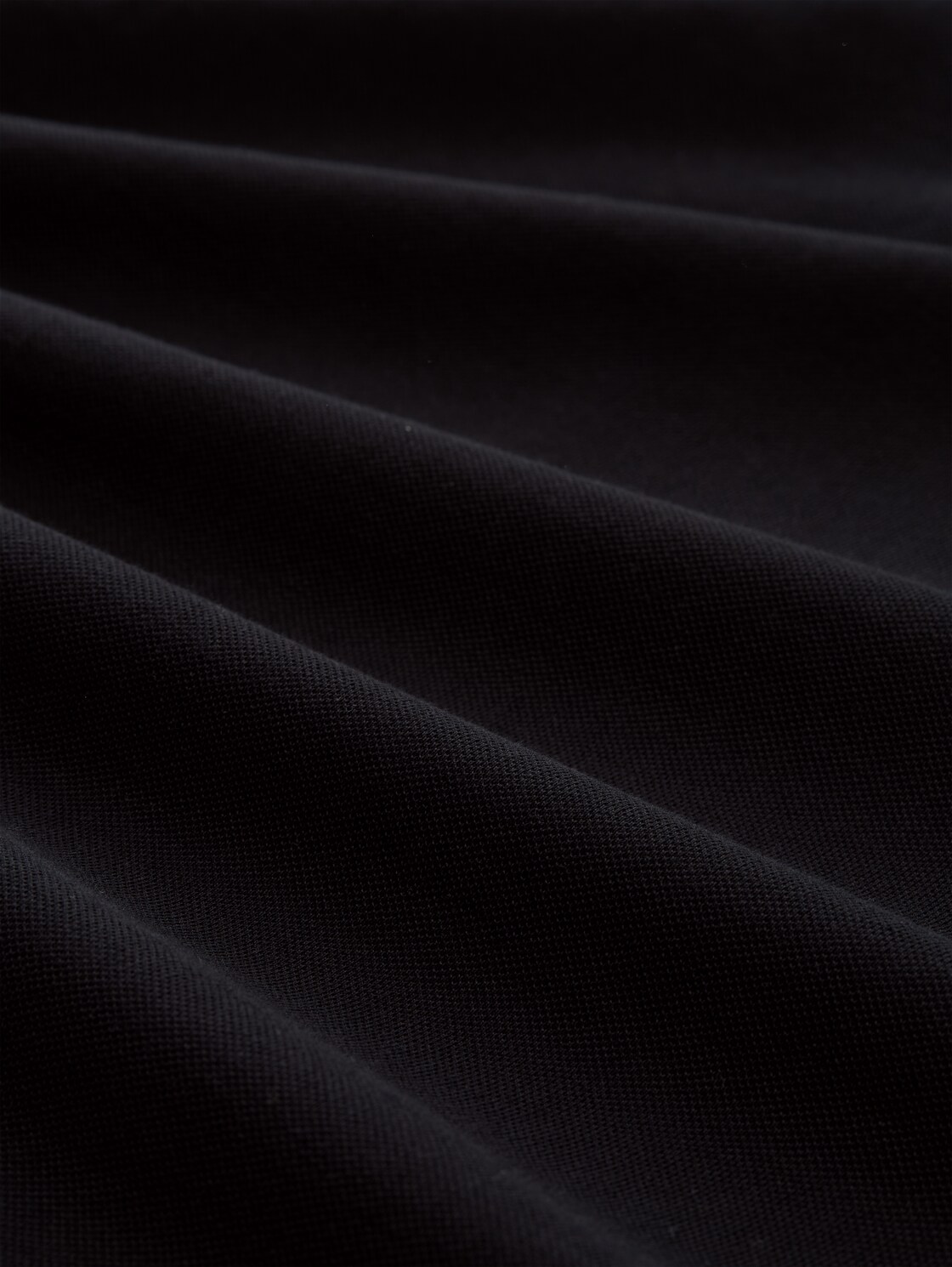 Piqué Poloshirt mit Stehkragen - Black