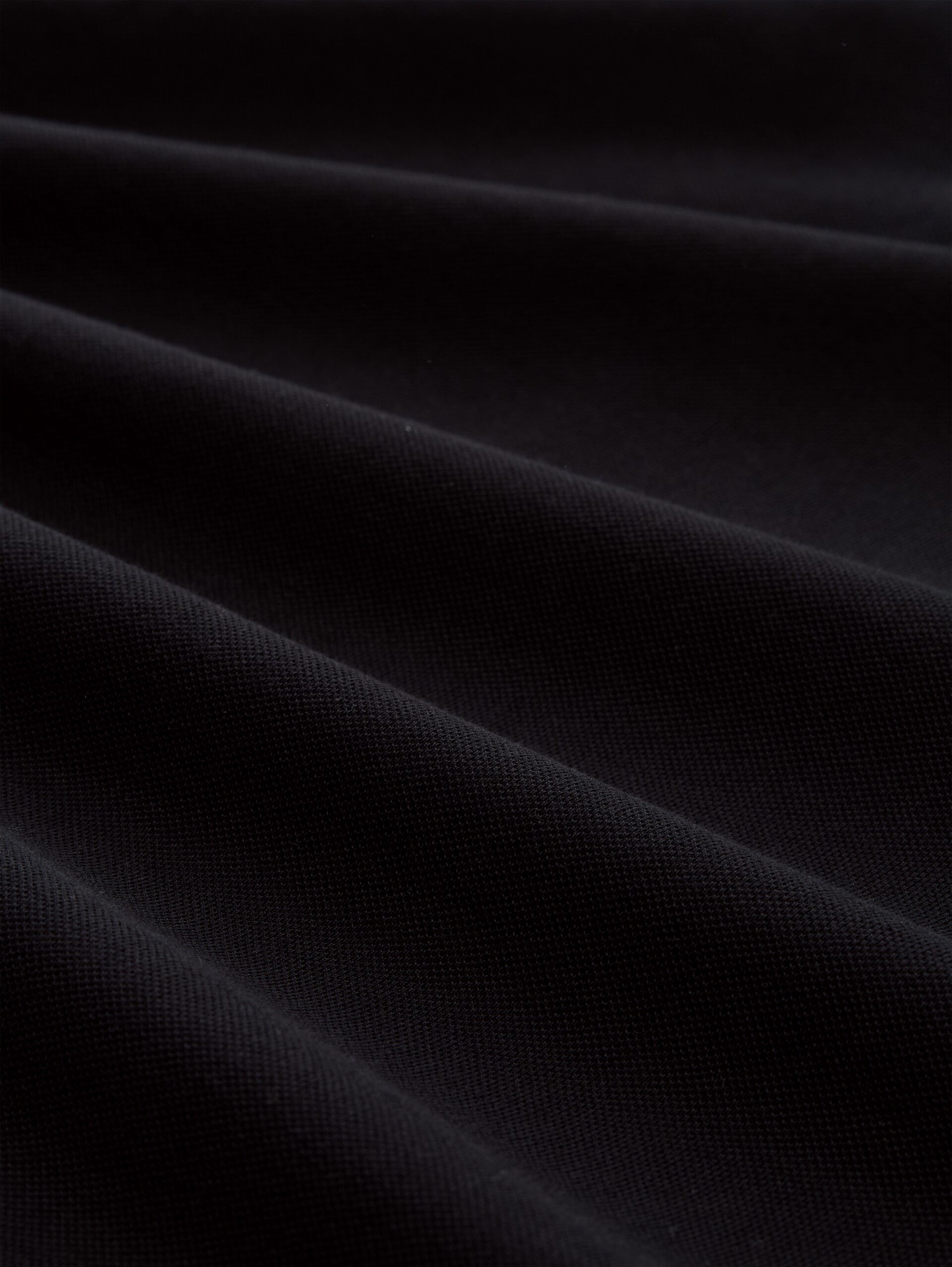 Piqué Poloshirt mit Stehkragen - Black