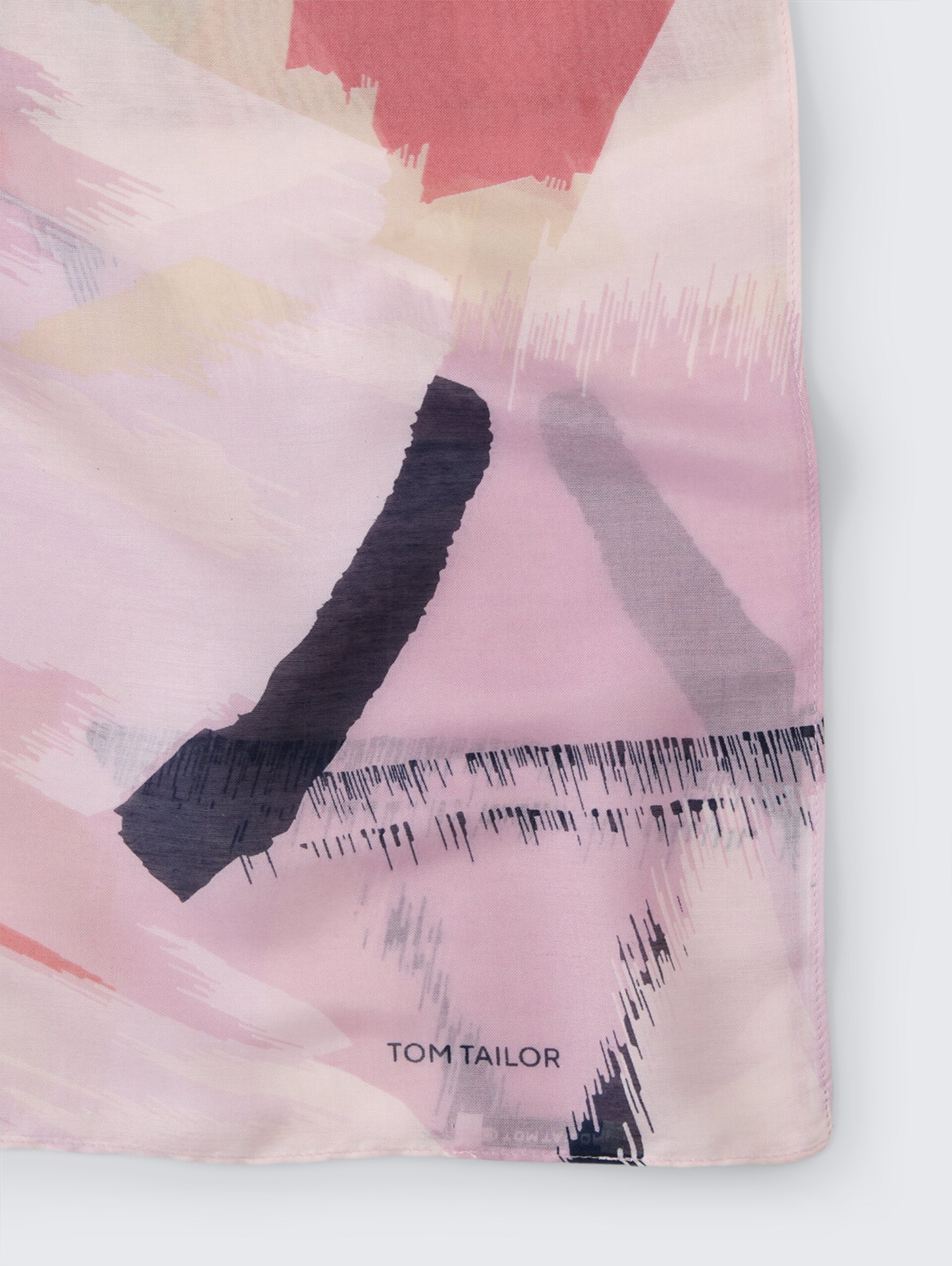 Sjaal met bloemenpatroon - abstract big flower scarf - Materiaalweergave