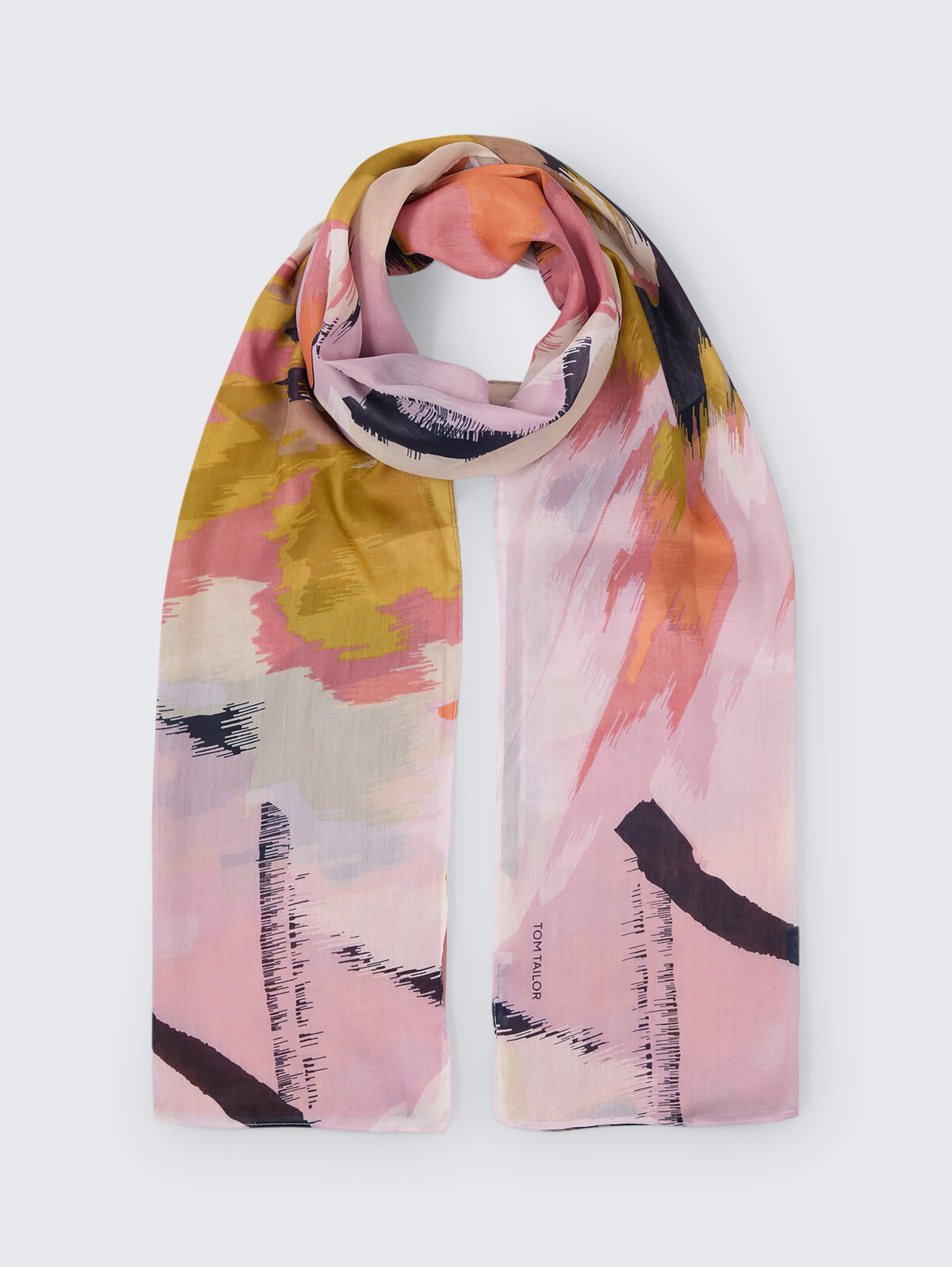 Sjaal met bloemenpatroon - abstract big flower scarf - Product vooraanzicht