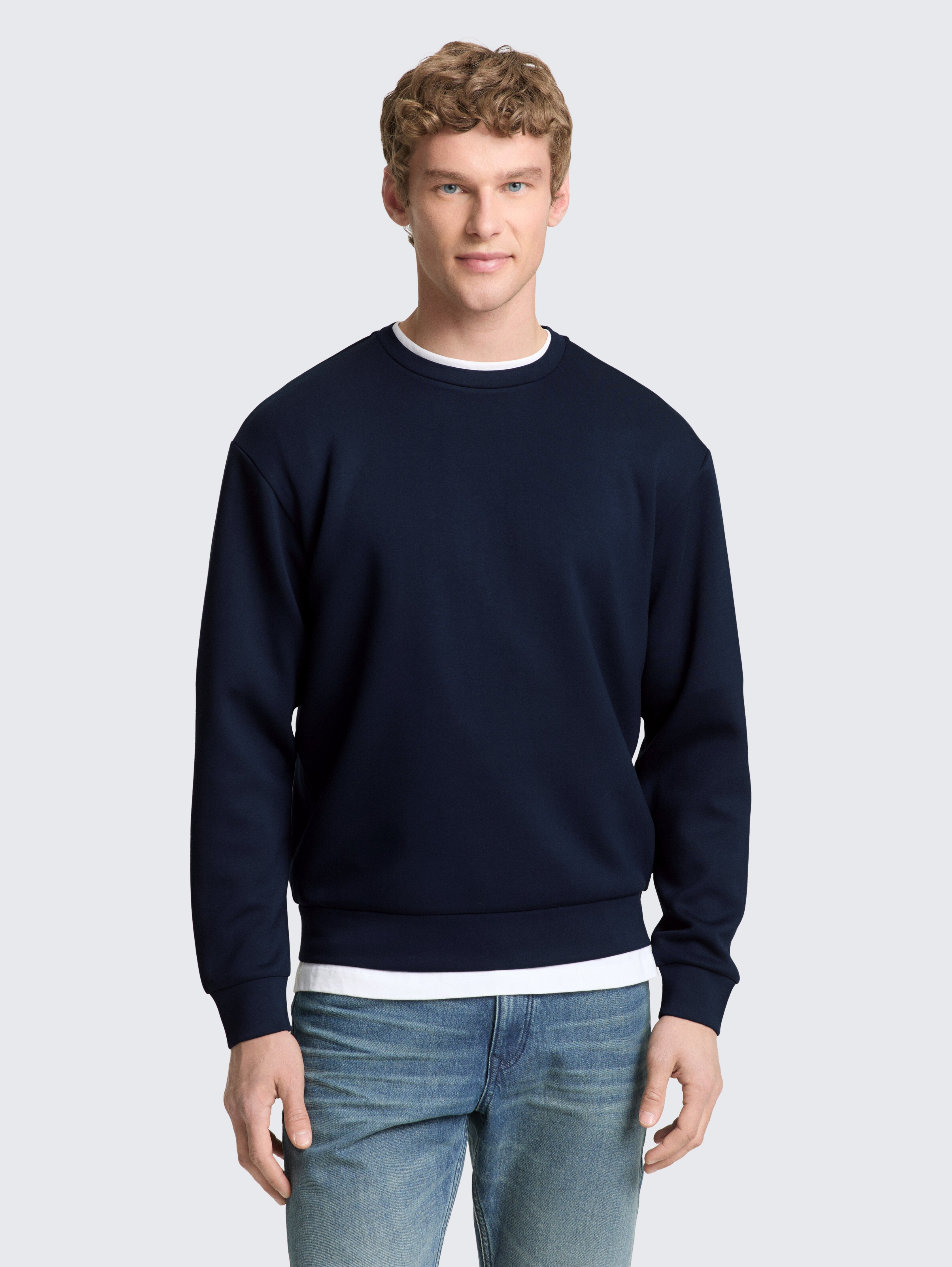 Basic Scuba Sweatshirt von Denim Male, sky captain blue