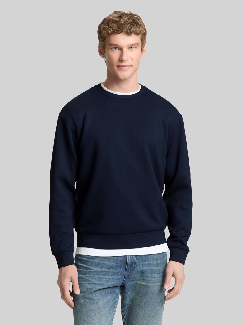 Basic Scuba Sweatshirt von Denim Male, sky captain blue