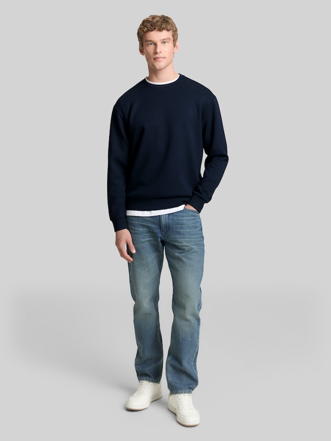 Basic Scuba Sweatshirt von Denim Male, sky captain blue
