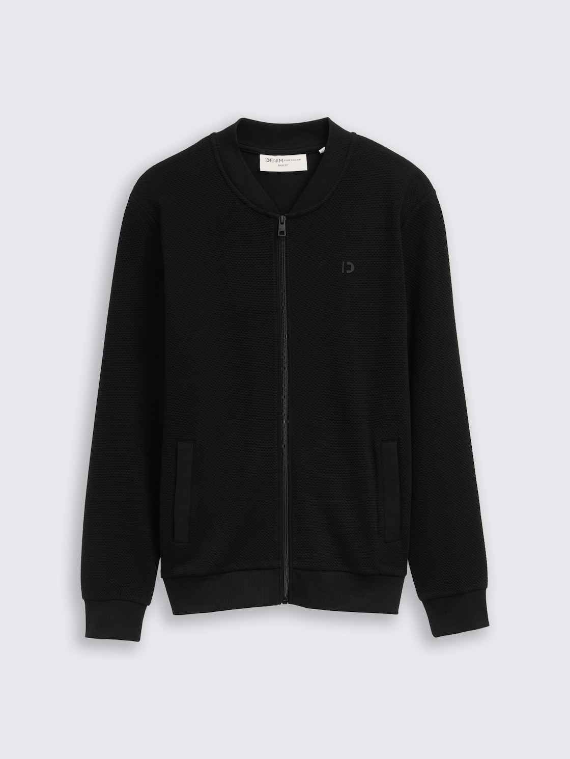 Bomberjacke aus Baumwolle - Black - Vorder-Produkt-Ansicht