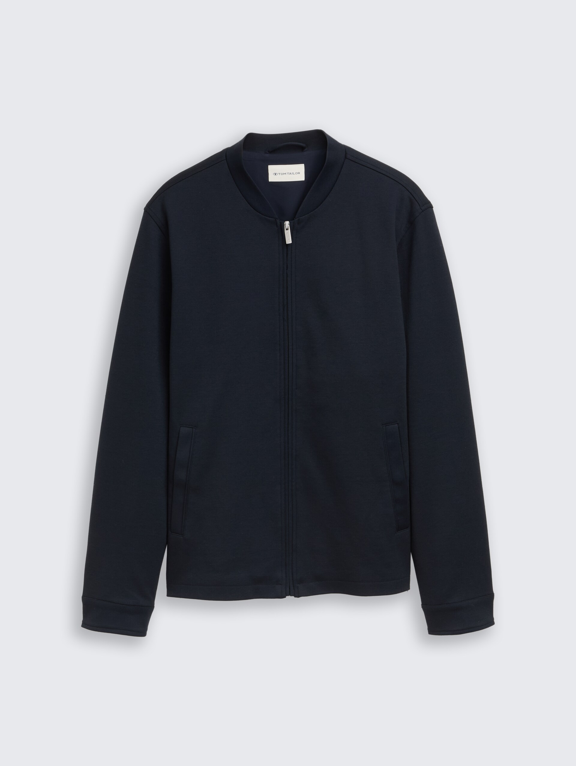 Piqué Bomberjacke mit Eingriffstaschen - sky captain blue