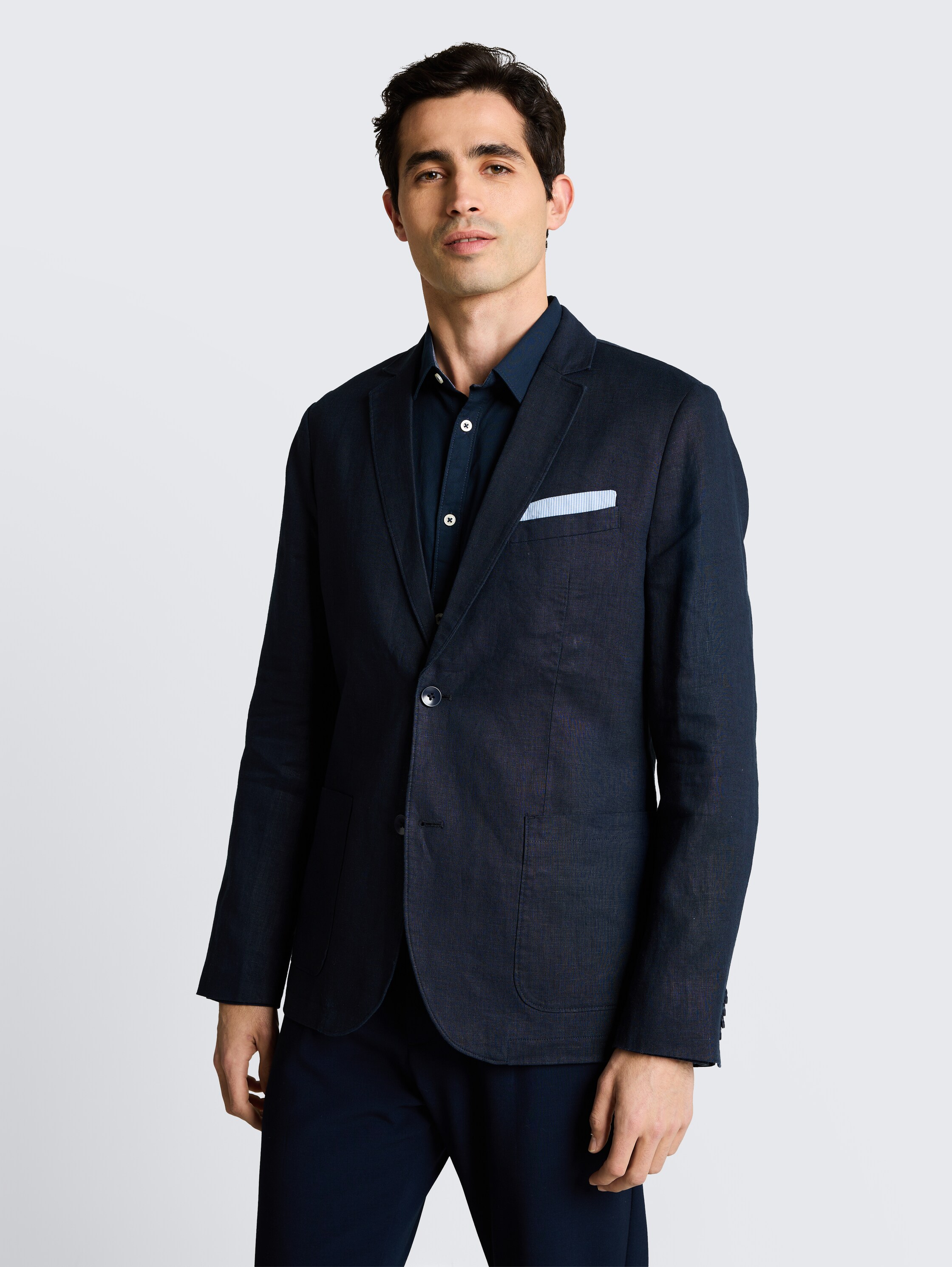 Linen jacket - sky_captain_blue_1 - 