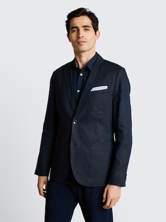 Sakko aus Leinen von Men, sky captain blue
