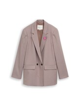 Geselecteerd, Regular fit blazer met ruitjesmotief door Tom Tailor, bruin