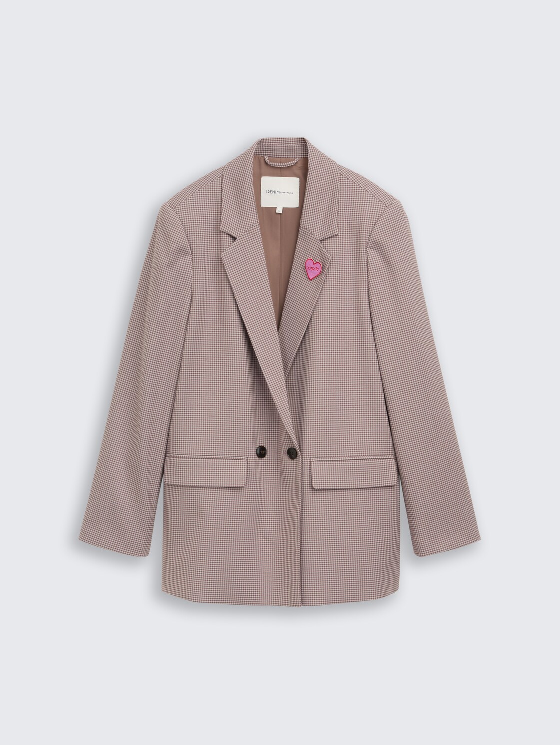 Regular Fit Blazer mit Karomuster - brown beige vichy check