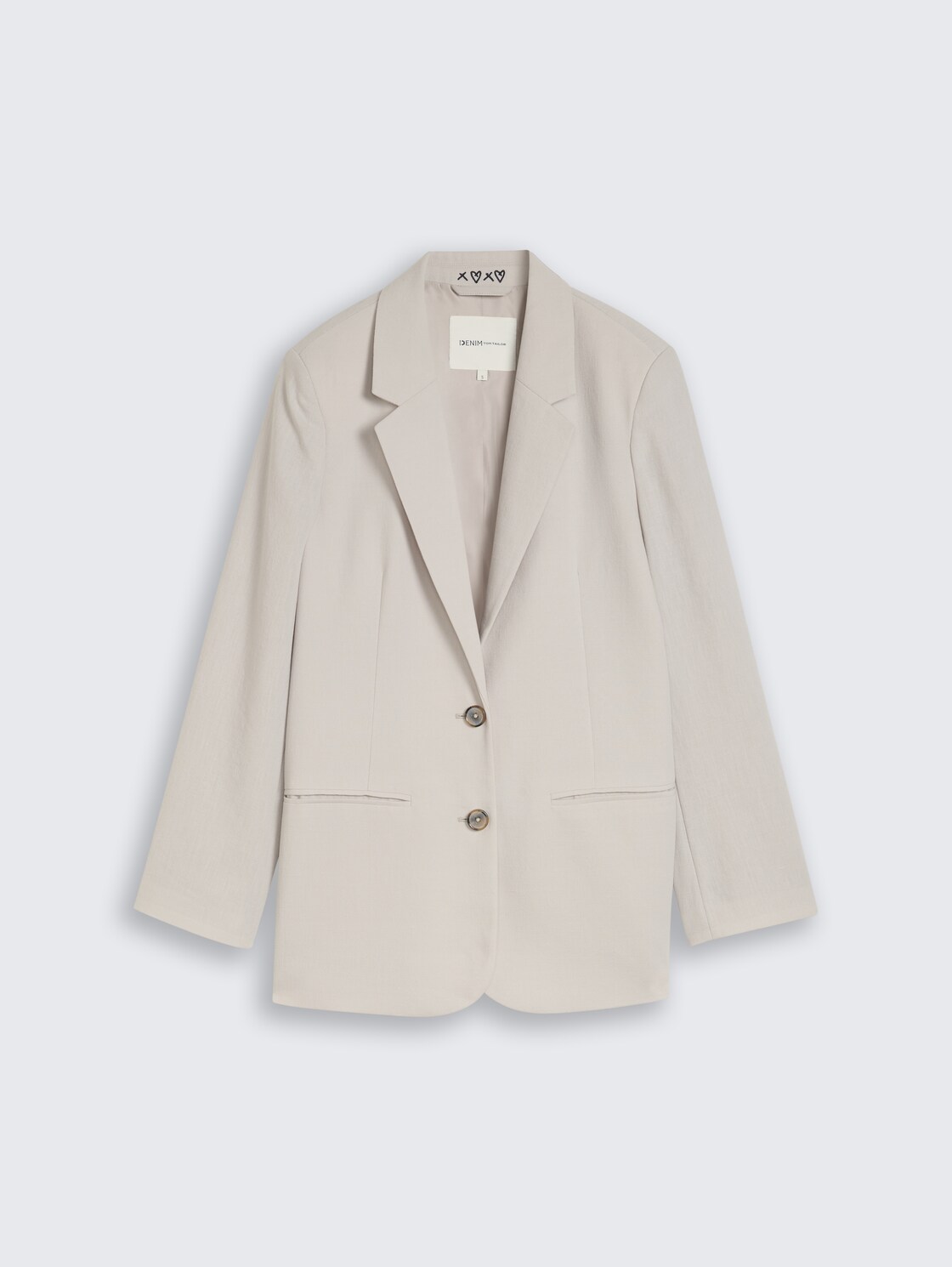 Regular Fit Blazer mit Paspeltaschen - cloud grey