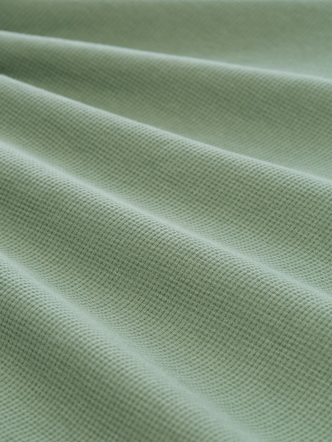 T-Shirt mit Waffelstruktur - Sea Spray - Material-Ansicht