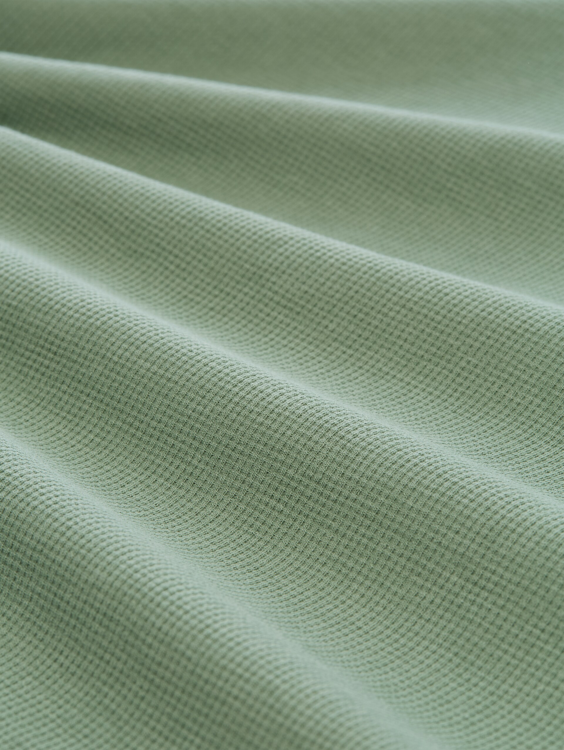 T-shirt with waffle texture - Sea Spray - Material view