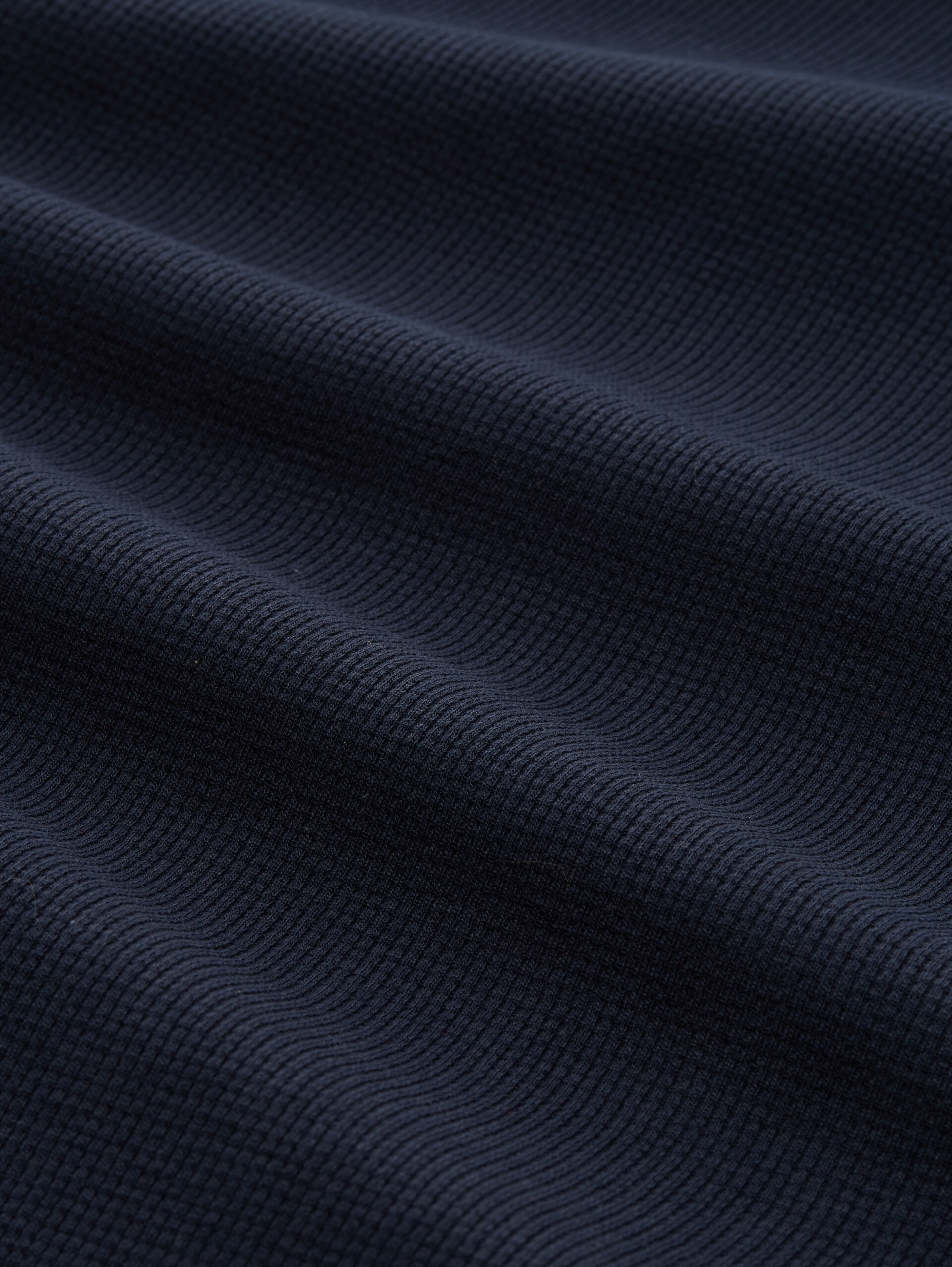 T-Shirt mit Waffelstruktur - sky captain blue - Material-Ansicht