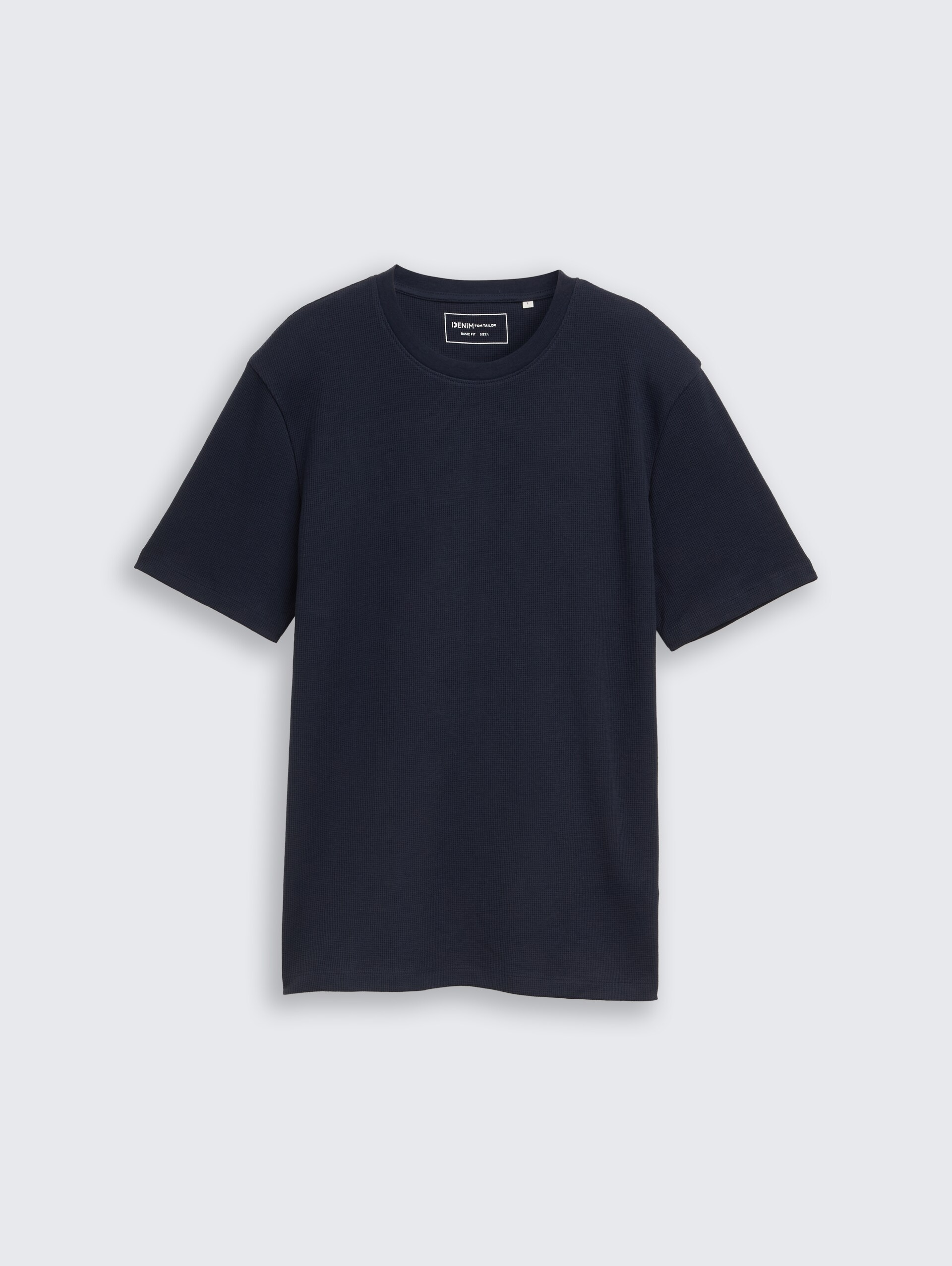 T-Shirt mit Waffelstruktur - sky captain blue - Vorder-Produkt-Ansicht