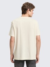 T-shirt à texture gaufrée - Wool White - Découpe Vue arrière du modèle