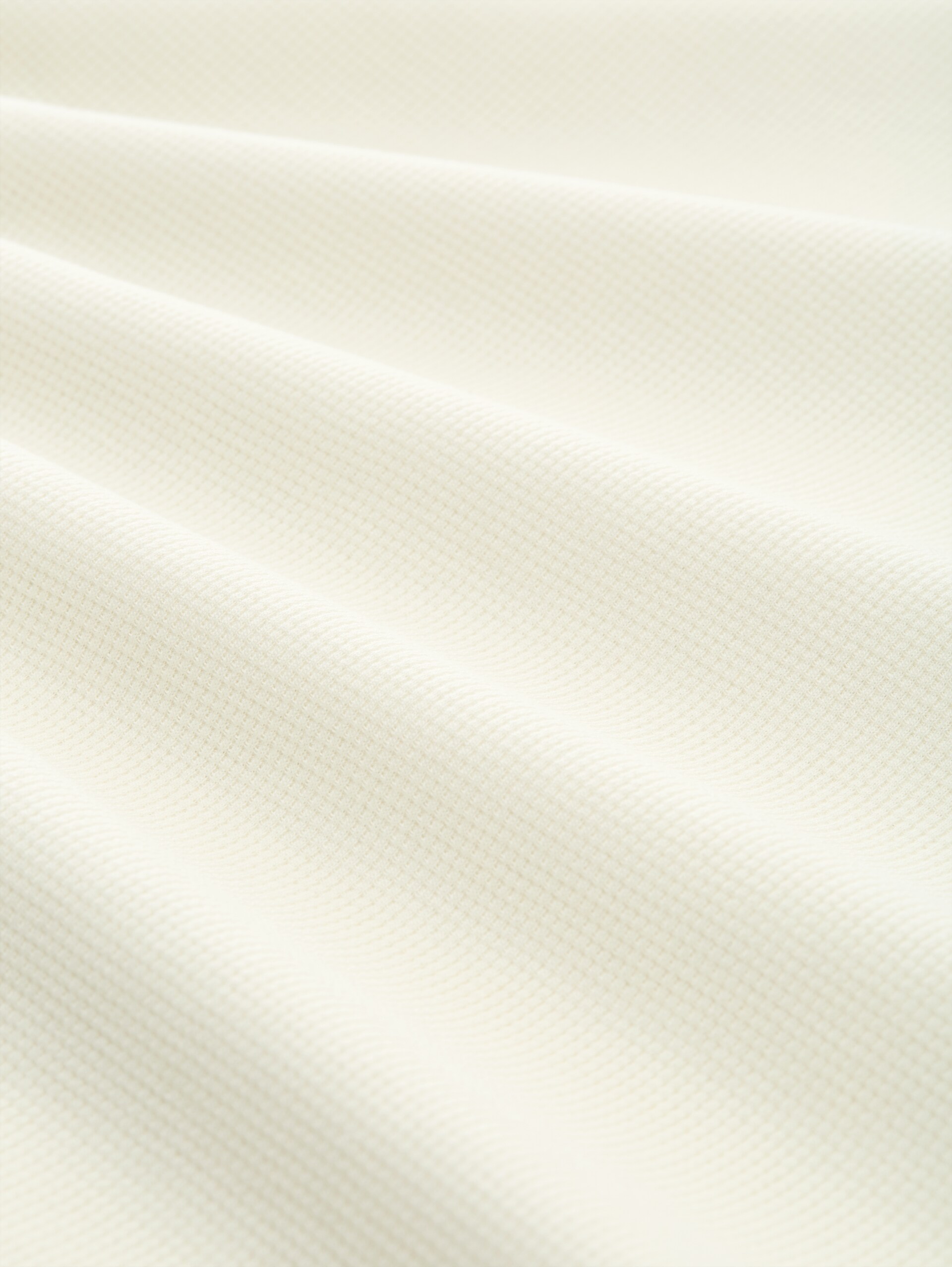 T-shirt with waffle texture - Wool White - Material view