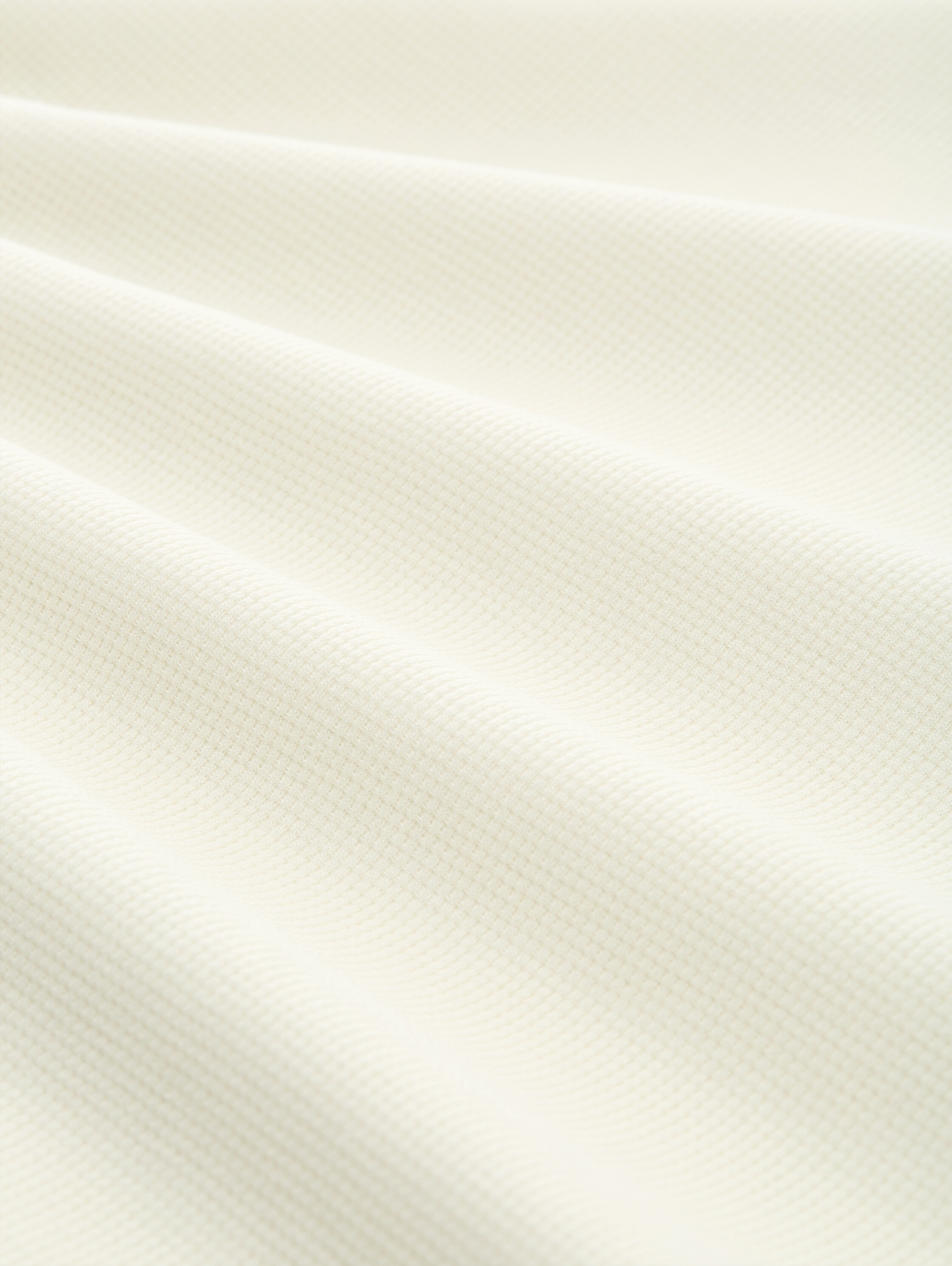 T-Shirt mit Waffelstruktur - wool_white - 