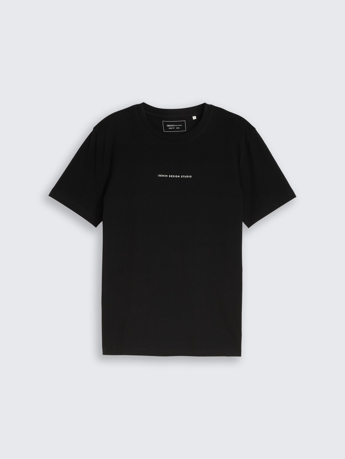 T-Shirt mit Rückenprint - Black - Vorder-Produkt-Ansicht