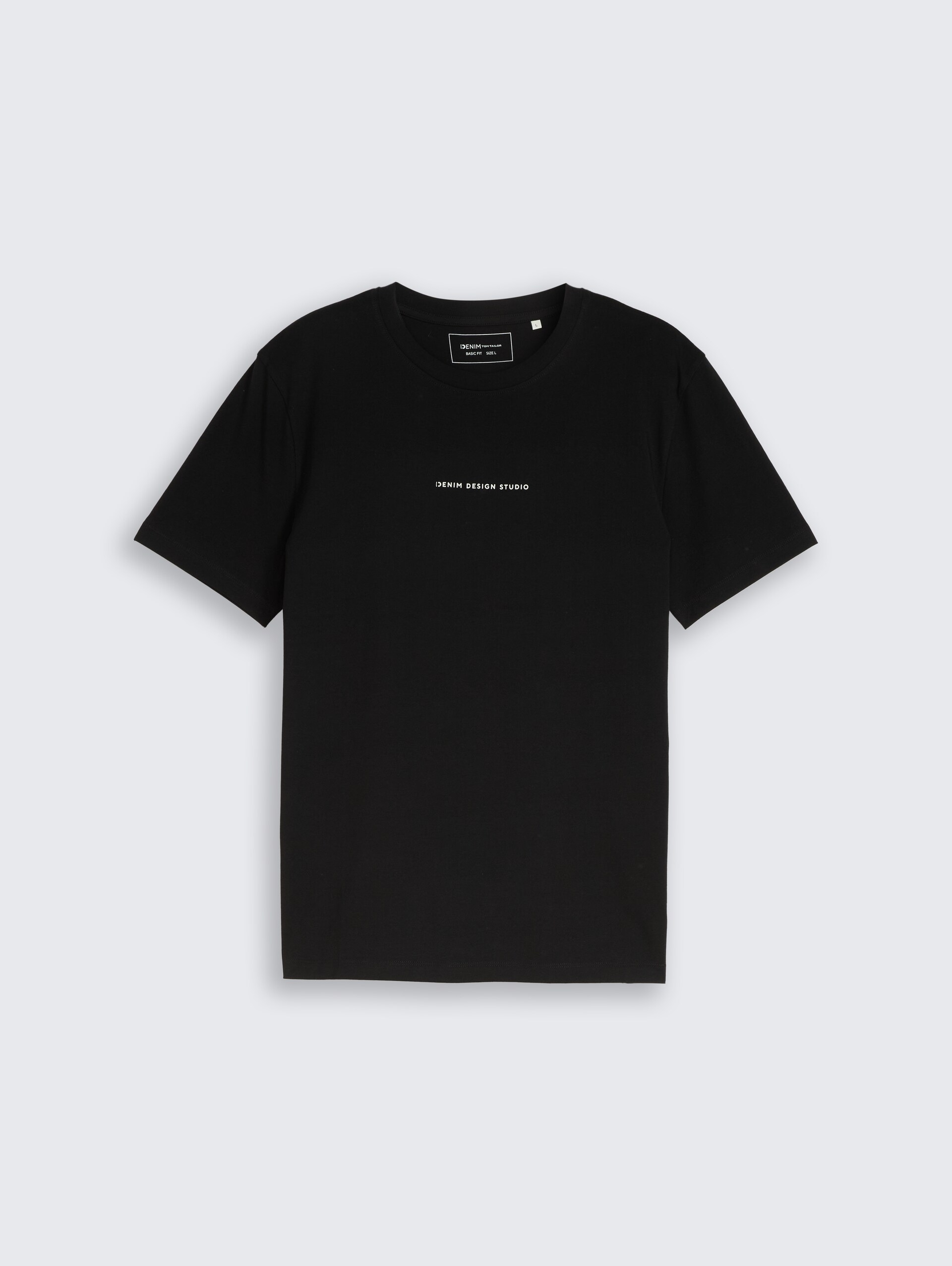 T-shirt met print op de rug - Black - Product vooraanzicht