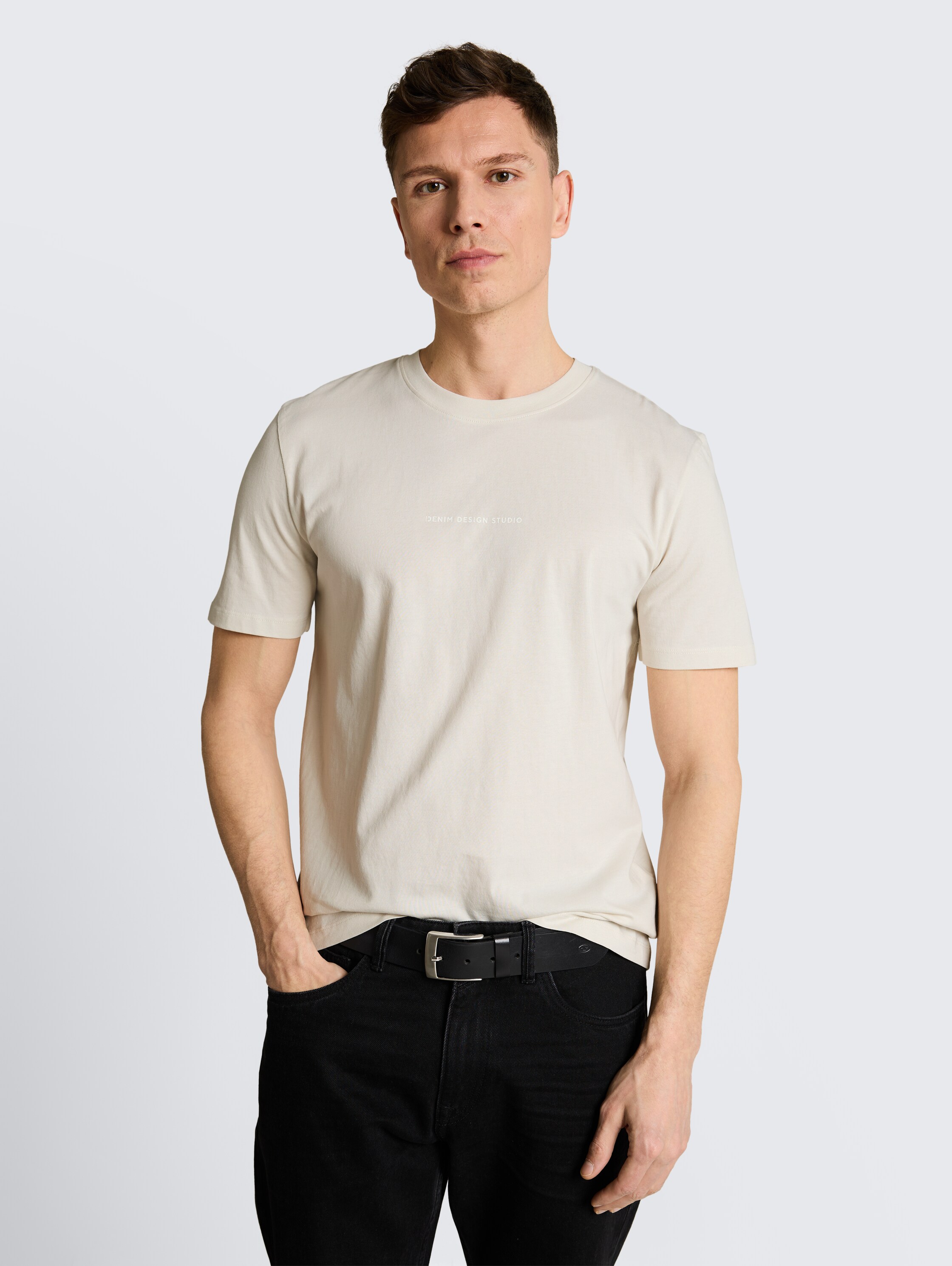 T-shirt with back print - greyish_white - 