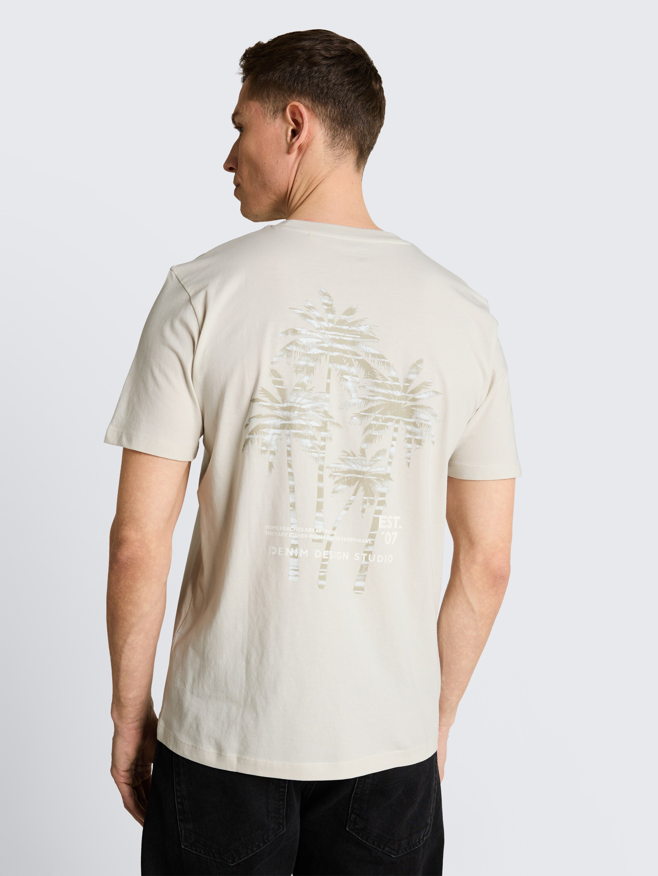 T-shirt with back print - greyish_white - 