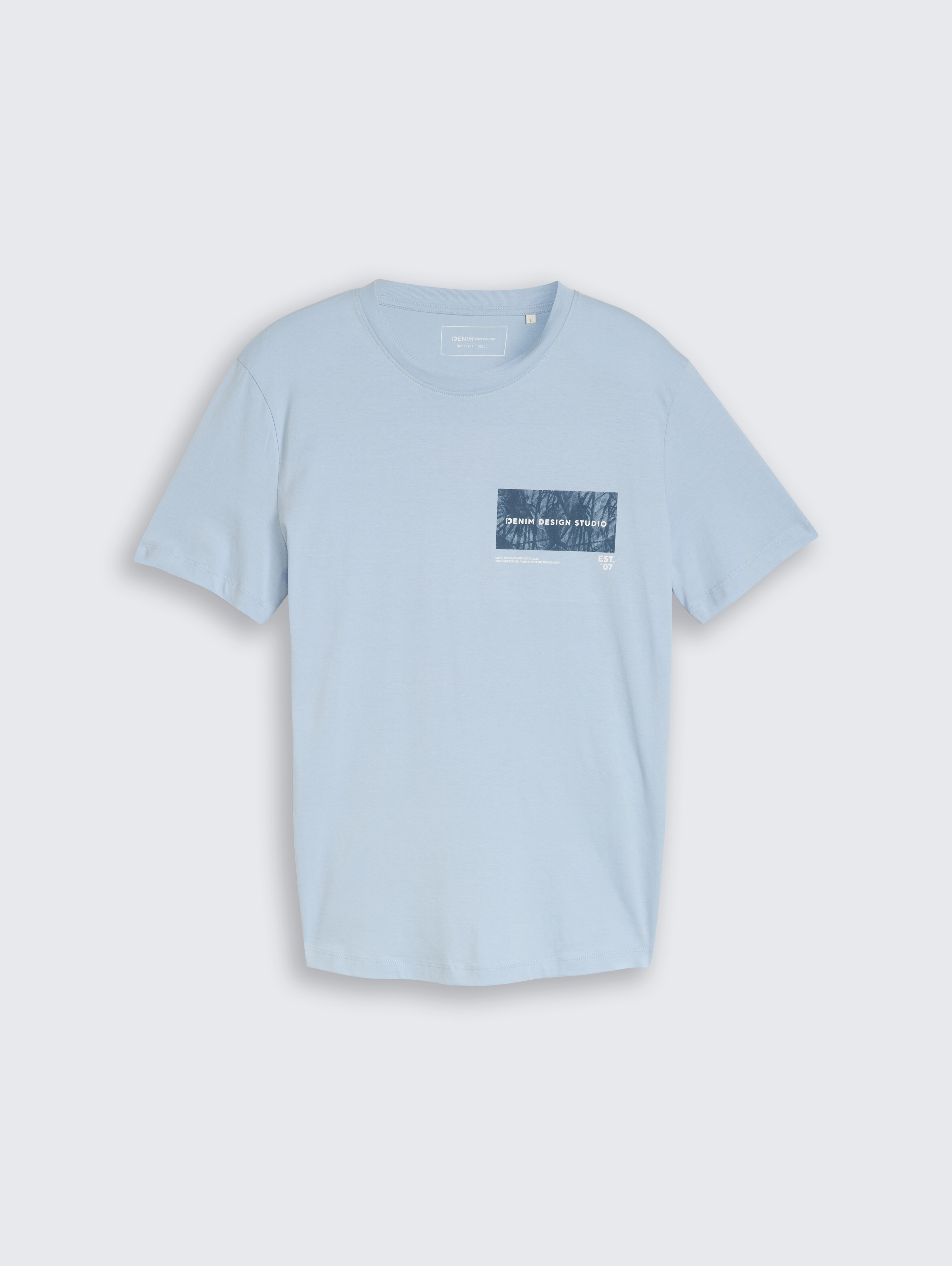 T-shirt met print door Denim Male, smart light blue