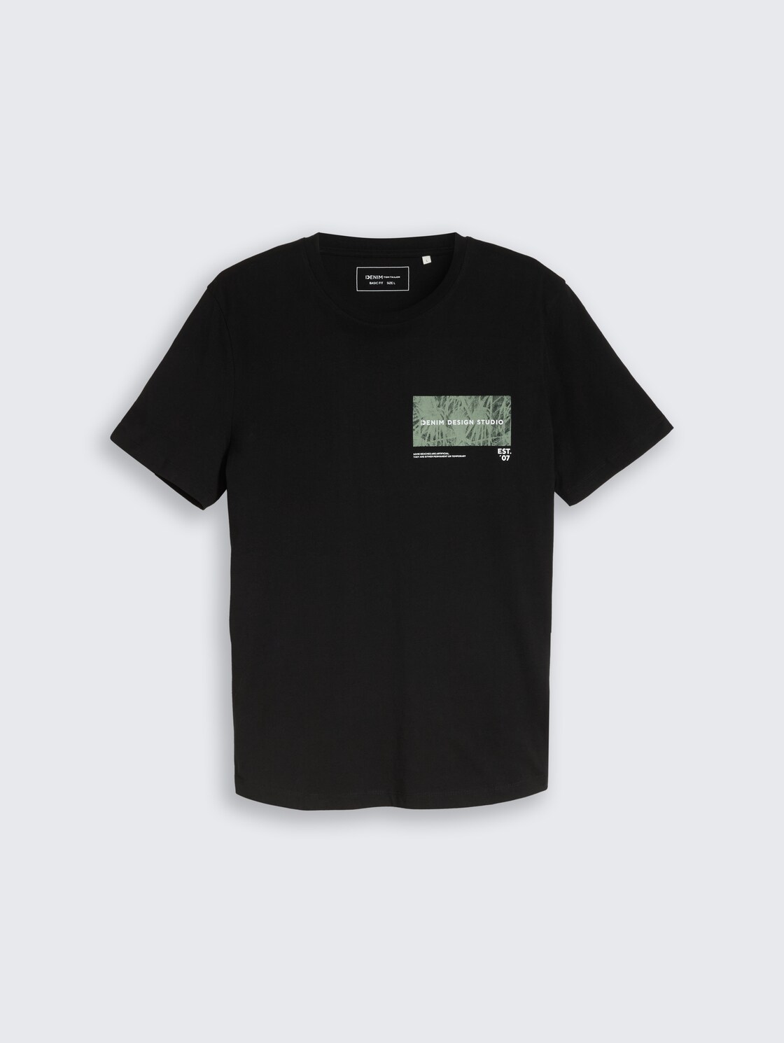 T-Shirt mit Print - Black - Vorder-Produkt-Ansicht