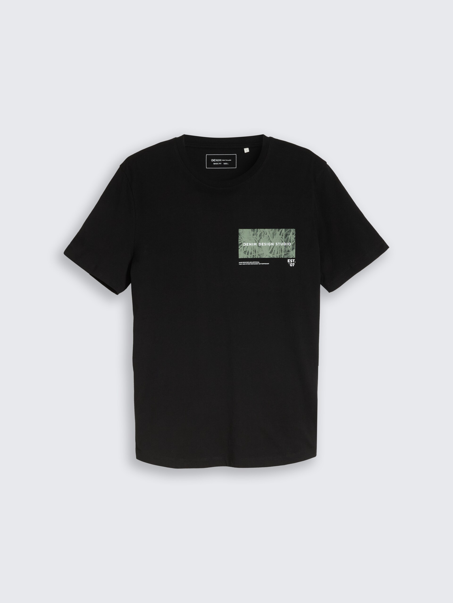 T-Shirt mit Print - Black - Vorder-Produkt-Ansicht