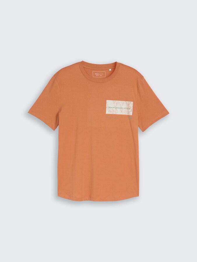 T-Shirt mit Print von Denim Male, faded copper orange