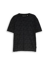 Ausgewählt, Relaxed Fit T-Shirt mit Palmenprint von Tom Tailor, schwarz