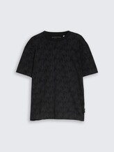 Relaxed Fit T-Shirt mit Palmenprint - black laser palm design - Vorder-Produkt-Ansicht