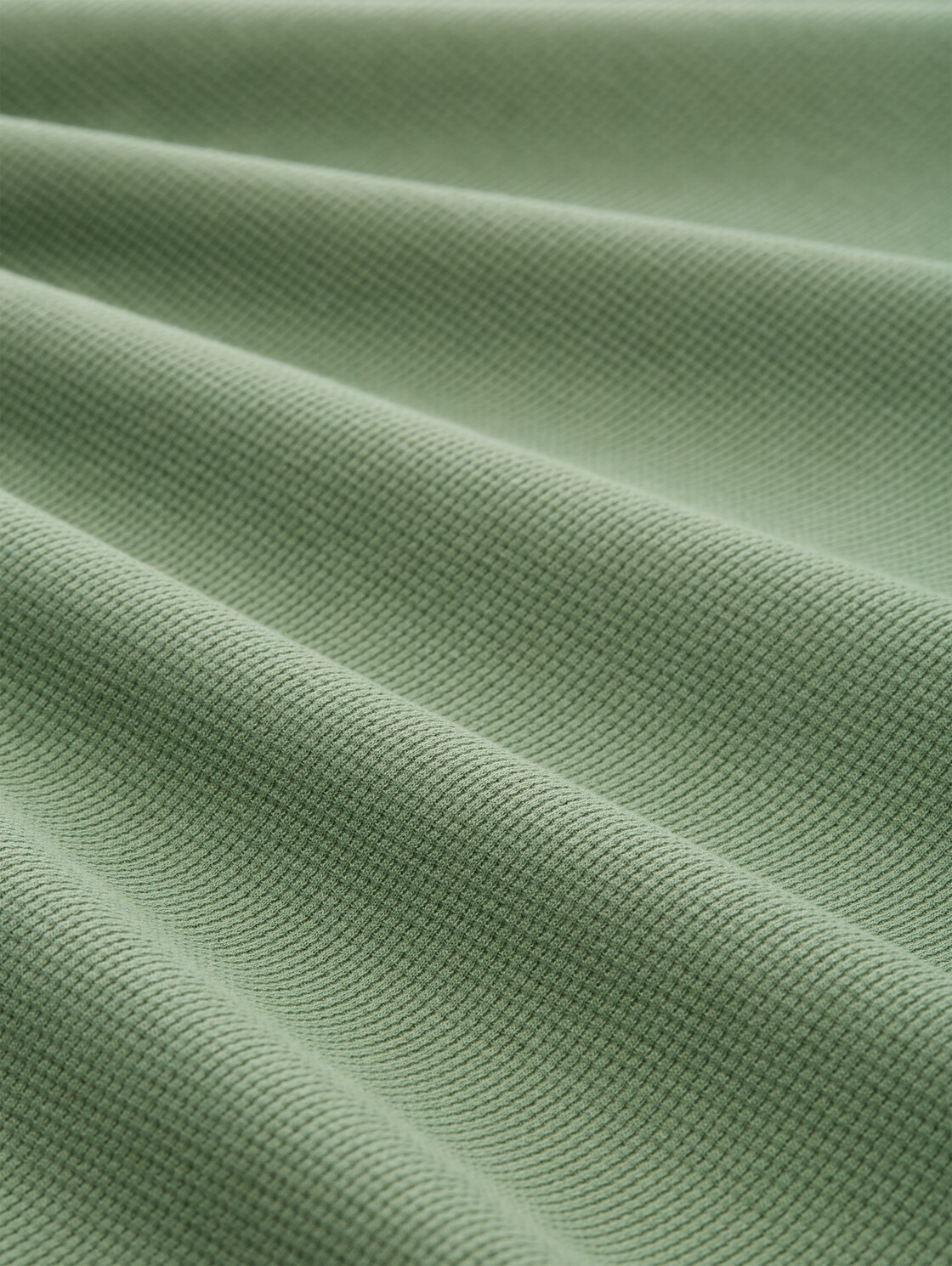 Henley T-shirt with waffle texture - Sea Spray - Material view